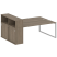 Рабочая станция с шкафом-купе на О-образном м/к Metal System Style БО.РС-СШК-2.5 Т 2210x1475x1098 (Дуб наварра/Серый металл)
