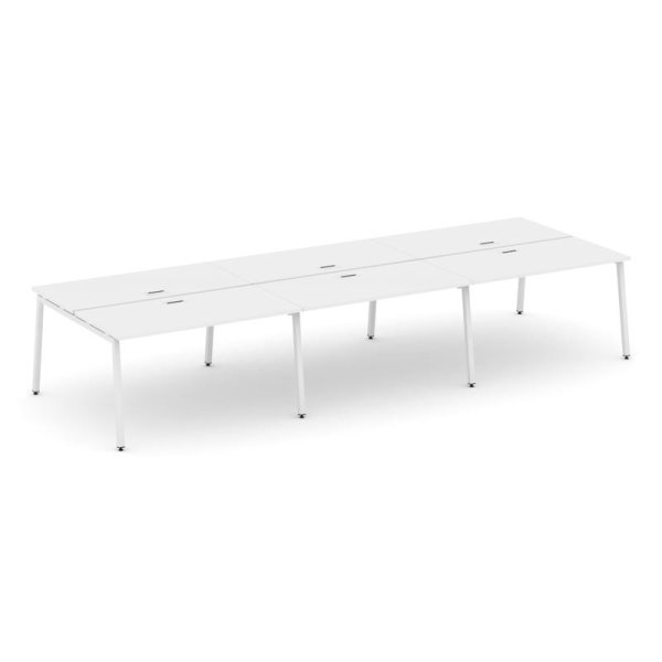 Рабочая станция 2-х сторонняя SN-4A.DRS-071 (2940х1432х750) (Белый/Металл Белый)