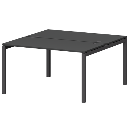 Бенч двойной на металлокаркасе Смарт СМС2-П-10К.149.Пр50 1000x1496x750 (Графит/Антрацит)