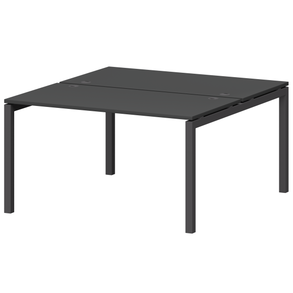 Бенч двойной на металлокаркасе Смарт СМС2-П-12К.149.Пр50 1200x1496x750 (Графит/Антрацит)