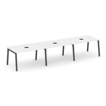 Стол переговорный SN-5A.SPRG-023 (4410х980х750) (Белый/Металл Антрацит)