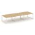 Рабочая станция 2-х сторонняя SN-6O.DRS-072 (3540х1432х750) (Тиквуд Светлый/Металл Антрацит)