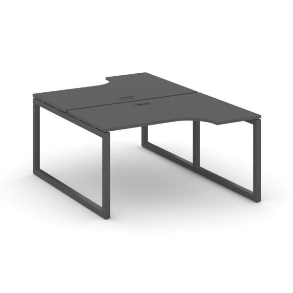 Рабочая станция эргономичная SN-5O.DRPA-011 (1380х1432/1992х750) (Антрацит/Металл Антрацит)