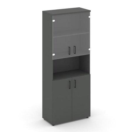 Шкаф высокий широкий SN.STS-105 (796х400х1982) (Антрацит/Прозрачный)