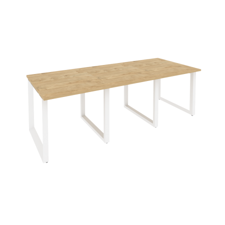 Стол переговорный Onix O.MO-PRG-3.0 2340x980x750 (Тиквуд Светлый/Белый Металл)