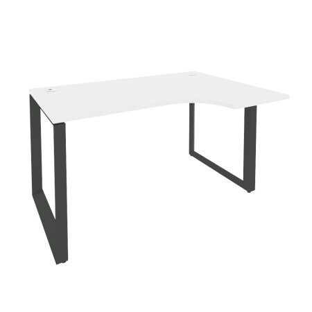 Стол эргономичный правый на О-образном м/к Onix O.MO-SA-2R 1380x980x750 (Белый Бриллиант/Черный металл)