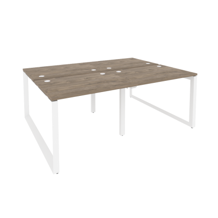 Рабочая станция на О-образном м/к Onix O.MO-D.RS-4.1.7 1960x1475x750 (Тиквуд Темный/Белый Металл)