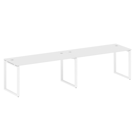 Рабочая станция Metal System Style БО.СМ-2.4 3200x720x750 (Белый/Белый металл)