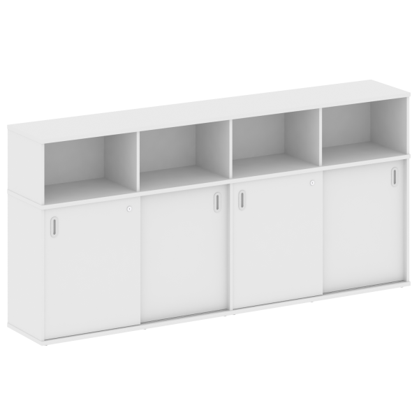 Шкаф-купе приставной Metal System Style Б.ШК-4 Т 2332x410x1098 (Белый)