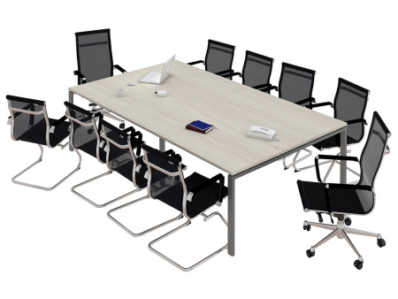 Стол для переговоров NT 280х144 вяз натуральный/антрацит (Коричневый/Антрацит)