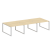 Рабочая станция Metal System Style БО.СМ-6.2 3600x1475x750 (Дуб Наварра/Серый металл)