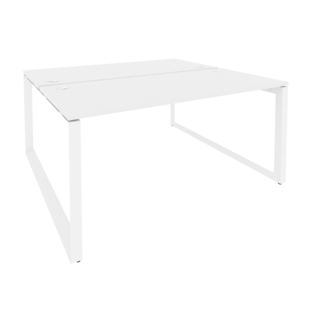 Рабочая станция на О-образном м/к Onix O.MO-D.RS-2.4.7 1580x1475x750 (Белый Бриллиант/Белый Металл)