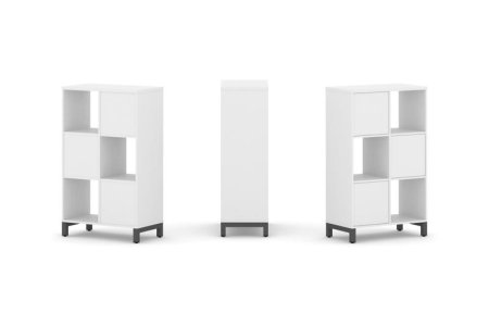 Набор стеллажа 1 сторонний, 3 яруса SN.NS-321 (754х400х1248) (Белый/Металл Антрацит)