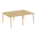 Рабочая станция на деревянных опорах Onix Wood OW.D.RS-4.1.7 1960x1475x750 (Тиквуд Светлый/Дуб Темный)