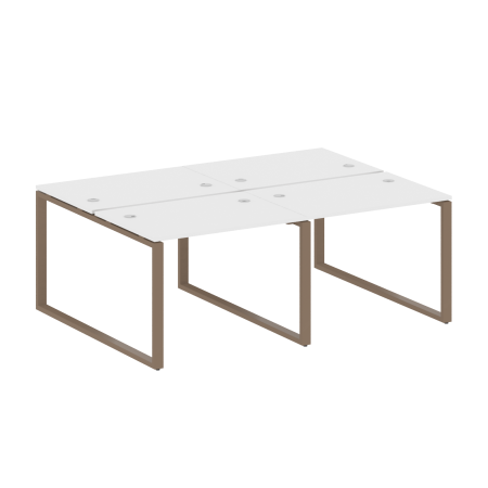 Рабочая станция Metal System Style БО.СМ-4.1 2000x1475x750 (Белый/Мокко металл)
