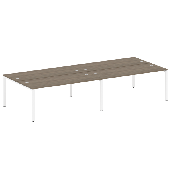 Рабочая станция на 4 раб. места Metal System Style БП.СМ-4.5 3600x1475x750 (Вяз/Белый металл)