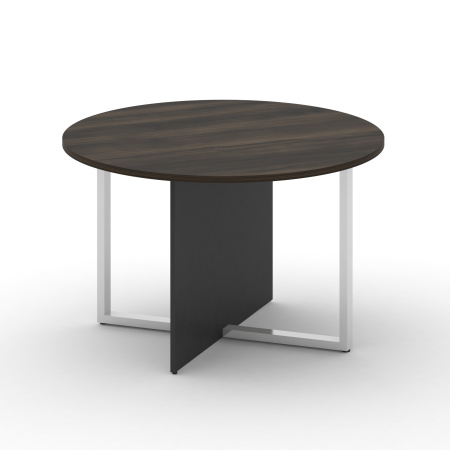 Стол переговорный, круглый Shift SK.SP-KR-120 (1200x1200x753) (Дуб Мали-Антрацит | Хром)