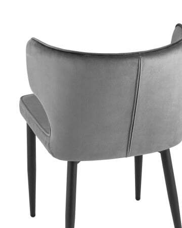Стул Матео велюр серый (Стул Матео серый)