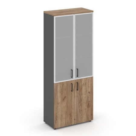 Шкаф высокий широкий SN.STS-103 (796х400х1982) (Антрацит/Дуб Табак/Сатин)