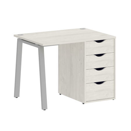 Стол письменный VR.SP-3-98.4.A 980x720x750 (Дуб Наварра/Серый Металл)