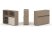 Тумба двойная + низкая надставка ES.NB.2N-7 (1500х410х1135) (Латте/Тиквуд Светлый)