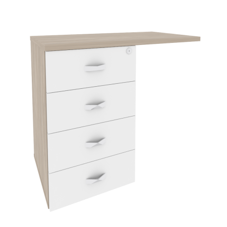 Тумба приставная универсальная л/пр Onix O.TPU-4 842x460x750 (Дуб Аттик)