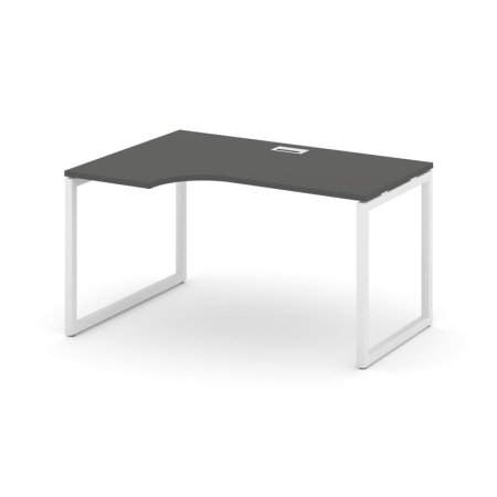 Стол рабочий эргономичный SN-4O.SPA-011(L) (1380х700/980х750) (Антрацит/Металл Белый)