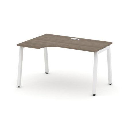 Стол рабочий эргономичный SN-5A.SPA-011(L) (1380х700/980х750) (Вяз Благородный/Металл Белый)