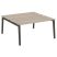 Рабочая станция на деревянных опорах Onix Wood OW.D.RS-2.4.8 1580x1635x750 (Тиквуд Светлый/Дуб Темный)