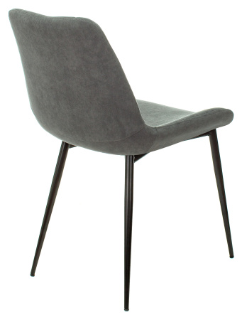 Стул для кухни KF-6 серый металл черный на ножках (KF-6/ALFA44) (Серый)