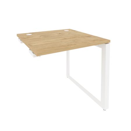 Стол-приставка на О-образном м/к к опорным элементам Onix O.MO-SPR-0.8 780x800x750 (Тиквуд Светлый/Белый Металл)