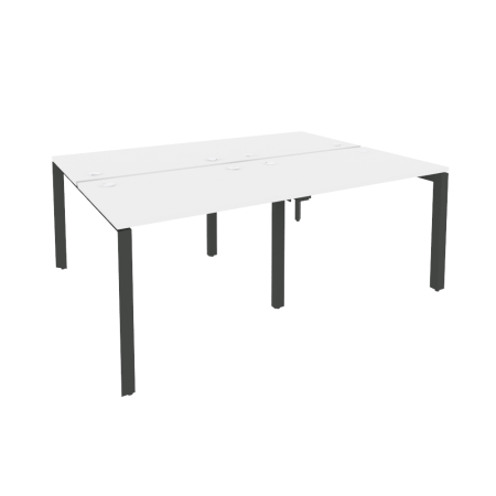 Рабочая станция на П-образном м/к Onix O.MP-D.RS-4.1.7 1960x1475x750 (Белый Бриллиант/Черный металл)