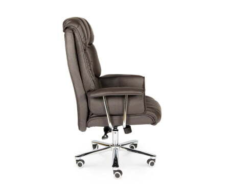 Президент / сталь + хром / темно-коричневая кожа (Коричневый)