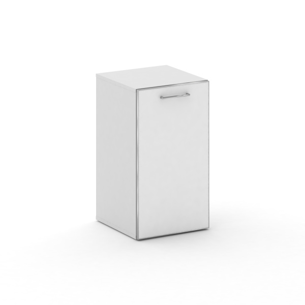 Шкаф узкий низкий Cross CR.SU-302 (R) white (450x460x807) (Белый Бриллиант UM-Лакобель Белый)
