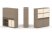 Тумба двойная + высокая надставка ES.NB.2V-14 (1500х410х1520) (Латте/Тиквуд Светлый)