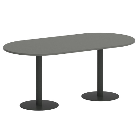 Стол овальный VR.SP-5-180.1 1800x900x750 (Металлик/Антрацит Металл)