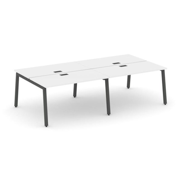 Рабочая станция 2-х сторонняя SN-5A.DRS-041 (1960х1432х750) (Белый/Металл Антрацит)
