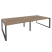 Рабочая станция на О-образном м/к Onix O.MO-D.RS-4.4.7 3160x1475x750 (Тиквуд Темный/Белый Металл)