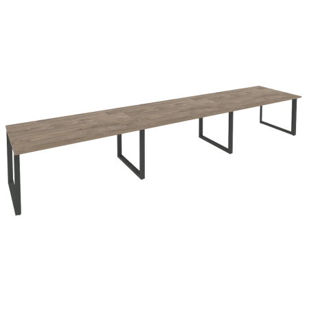 Стол переговорный Onix O.MO-PRG-3.4 4740x980x750 (Тиквуд Темный/Черный металл)