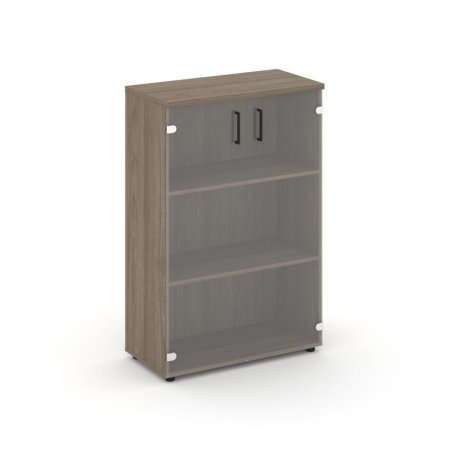 Шкаф средний широкий SN.STS-205 (796х400х1203) (Вяз Благородный/Прозрачный)