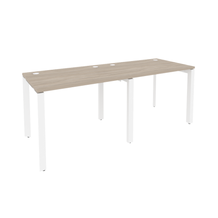 Рабочая станция на П-образном м/к Onix O.MP-RS-2.1.7 1960x720x750 (Дуб Аттик/Белый Металл)