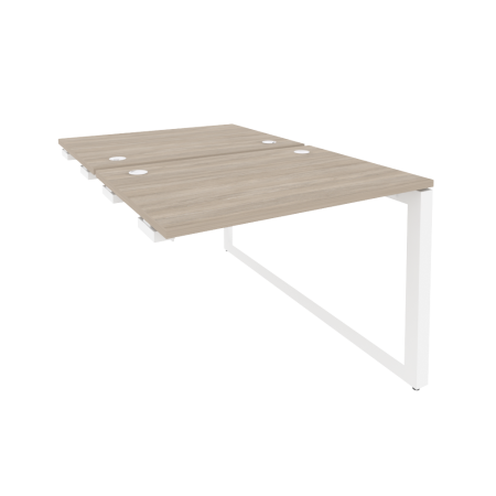 Стол-приставка двойной на О-образном м/к к опорным элем. Onix O.MO-D.SPR-1.7 980x1475x750 (Дуб Аттик/Белый Металл)