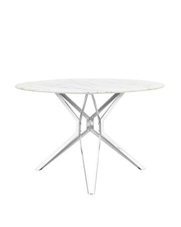 Стол обеденный Балтимор D120 белый стеклянный УЦЕНКА (Стол обеденный Балтимор белый)