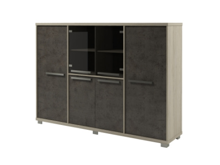 Шкаф четырехсекционный Vestar Z-34-11 2160x500x1538 (Дуб Галифакс белый/Бетон Чикаго)