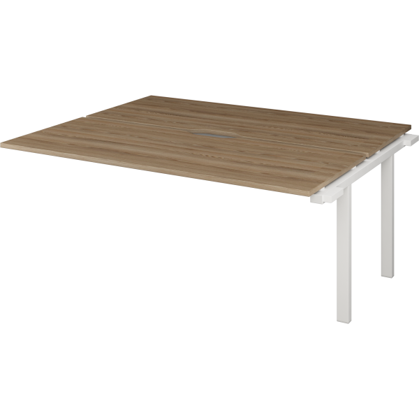 Модуль двойной на металлокаркасе НТМП.П.Б2-180Э Аргентум-МП НТМП.ПО.Б2-180Э 1800x1496x750 (Дуб сафари/Белый)