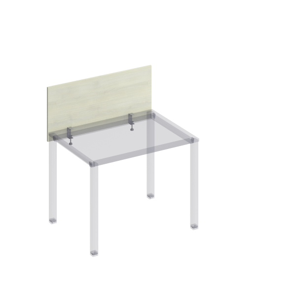 Экран настл. фронт. с кроншт. для стола 100 на мет. каркасе КФ Комфорт КФ К.840 1000x450x18 (Дуб шамони светлыйСерый)