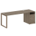 Рабочая станция Metal System Style БО.РС-СТП1.4 1812x720x750 (Дуб Наварра/Серый металл)