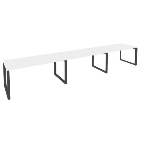 Рабочая станция на О-образном м/к Onix O.MO-RS-3.4.8 4740x800x750 (Белый Бриллиант/Черный металл)