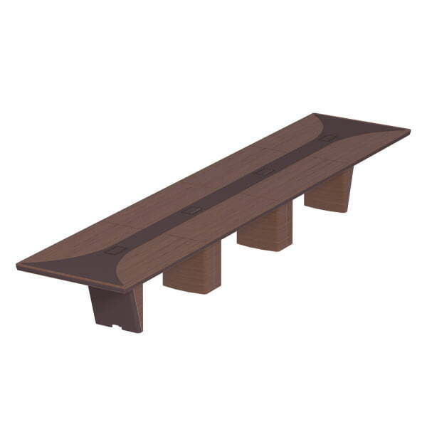 Стол для переговоров, дерево/ кожа ISixty 560TAS 5600x1200x740 (Кожа коричневая)