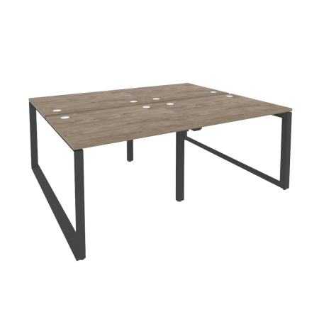 Рабочая станция на О-образном м/к Onix O.MO-D.RS-4.1.8 1960x1635x750 (Тиквуд Темный/Черный металл)